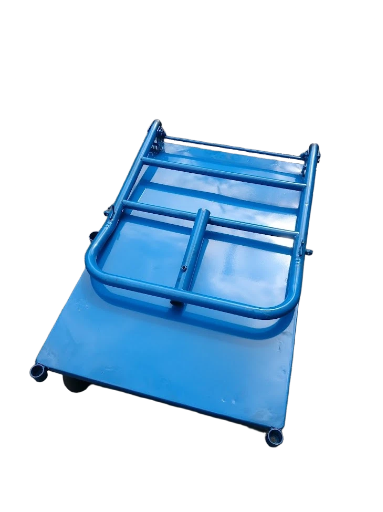 8"塑鋼煞車輪2x3雙層鐵板車