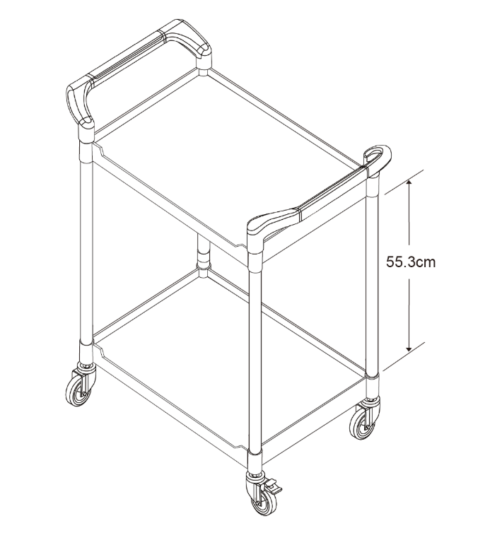  RA-808E 4"TPR輪二層塑膠多功能車 (小)