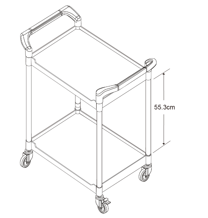 RA-808LE 4"TPR輪二層塑膠多功能車 (大) 