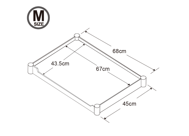 RA-808A 4"TPR輪三層塑膠多功能車 (小) 