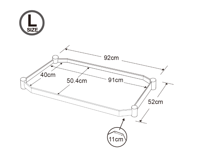 RA-808LA 4"TPR輪三層塑膠多功能推車 (大) 