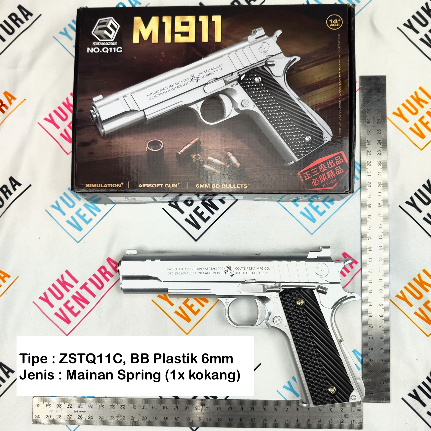 ZSTQ11C ,  ZHENGSANGTAI Q11 SILVER M1911 Colt Government 1911 New Batch 2025