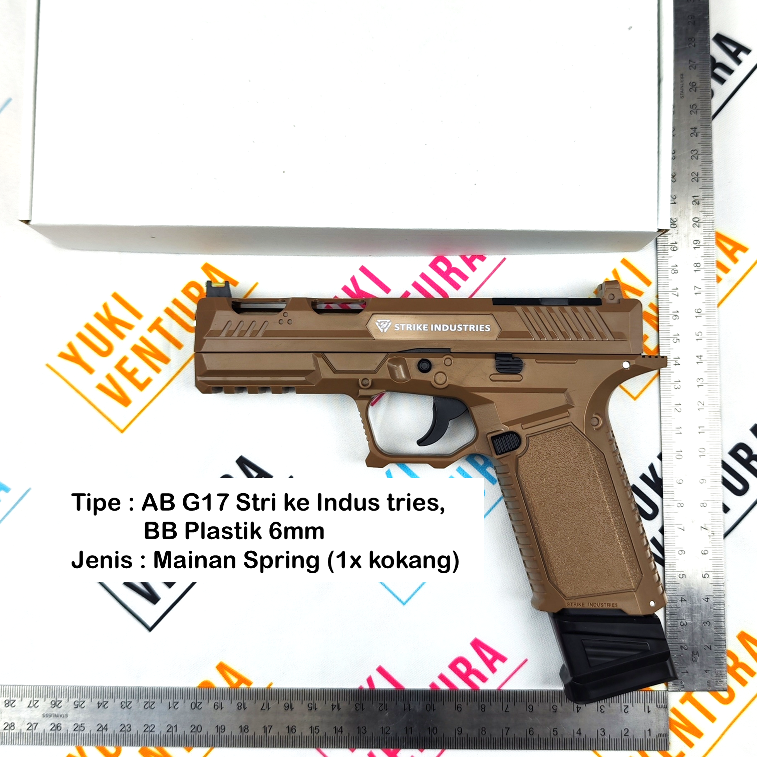ABG17SI-T , AB G17 Stri ke Indus tries MOS TAN Dark Earth Cokelat (Free Extended Mag Base) New Batch 2025