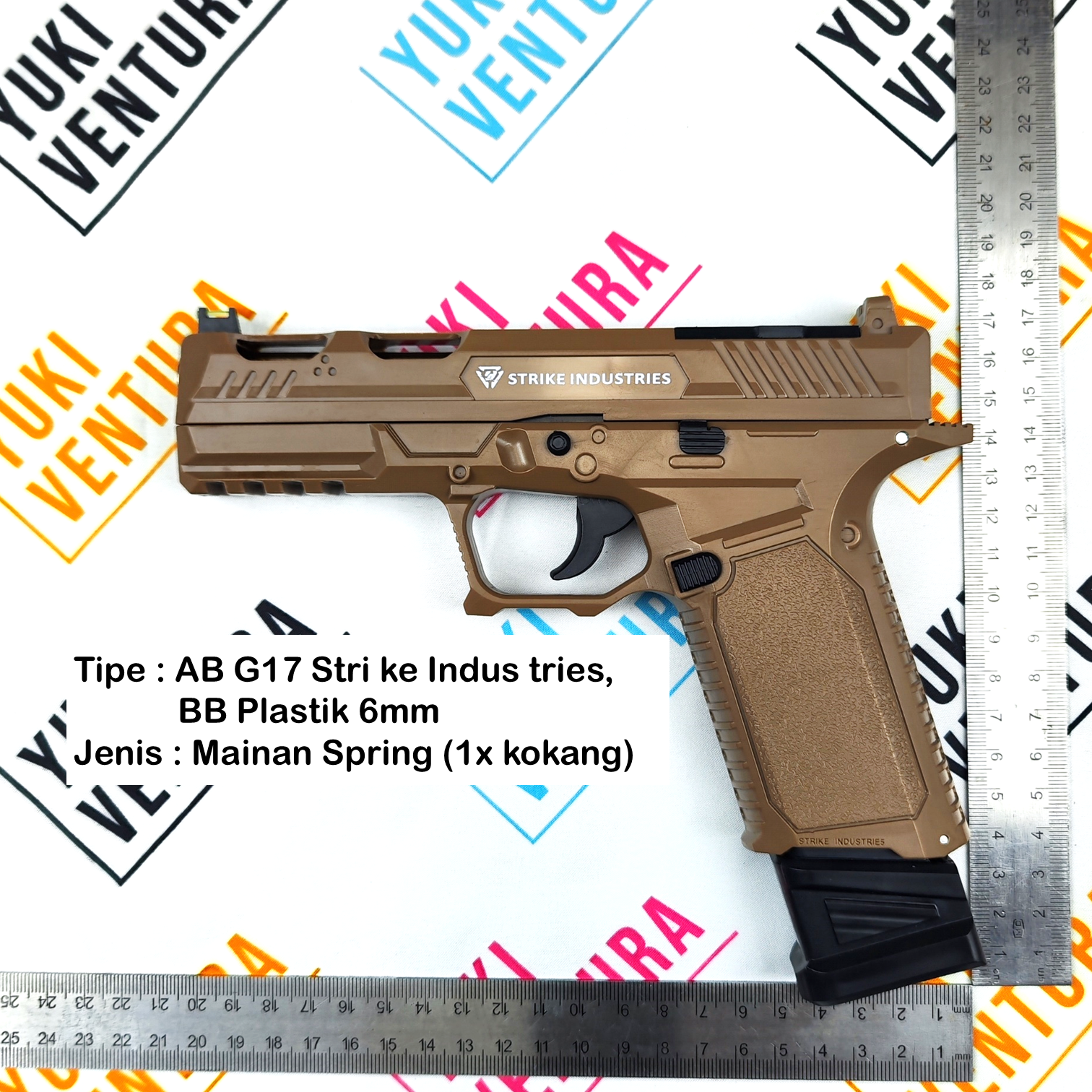 ABG17SI-T ,  AB G17 Stri ke Indus tries MOS TAN Dark Earth Cokelat (Free Extended Mag Base) New Batch 2025