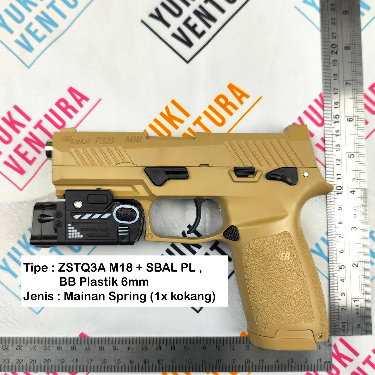 ZSTQ3AM18 ,  ZHENGSANGTAI Q3 M18 TAN Cokelat Gurun + SBAL PL SIG P320 M18 New Batch 2025