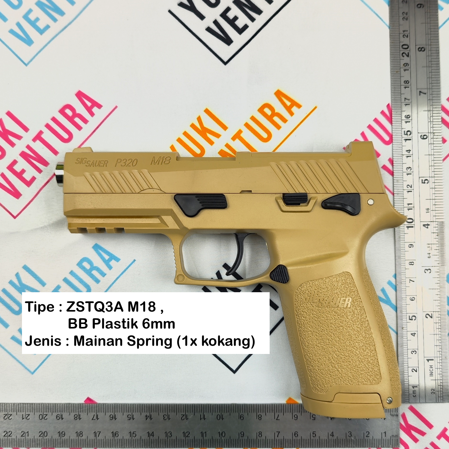 ZSTQ3AM18 ,  ZHENGSANGTAI Q3 M18 TAN Cokelat Gurun + SBAL PL SIG P320 M18 New Batch 2025