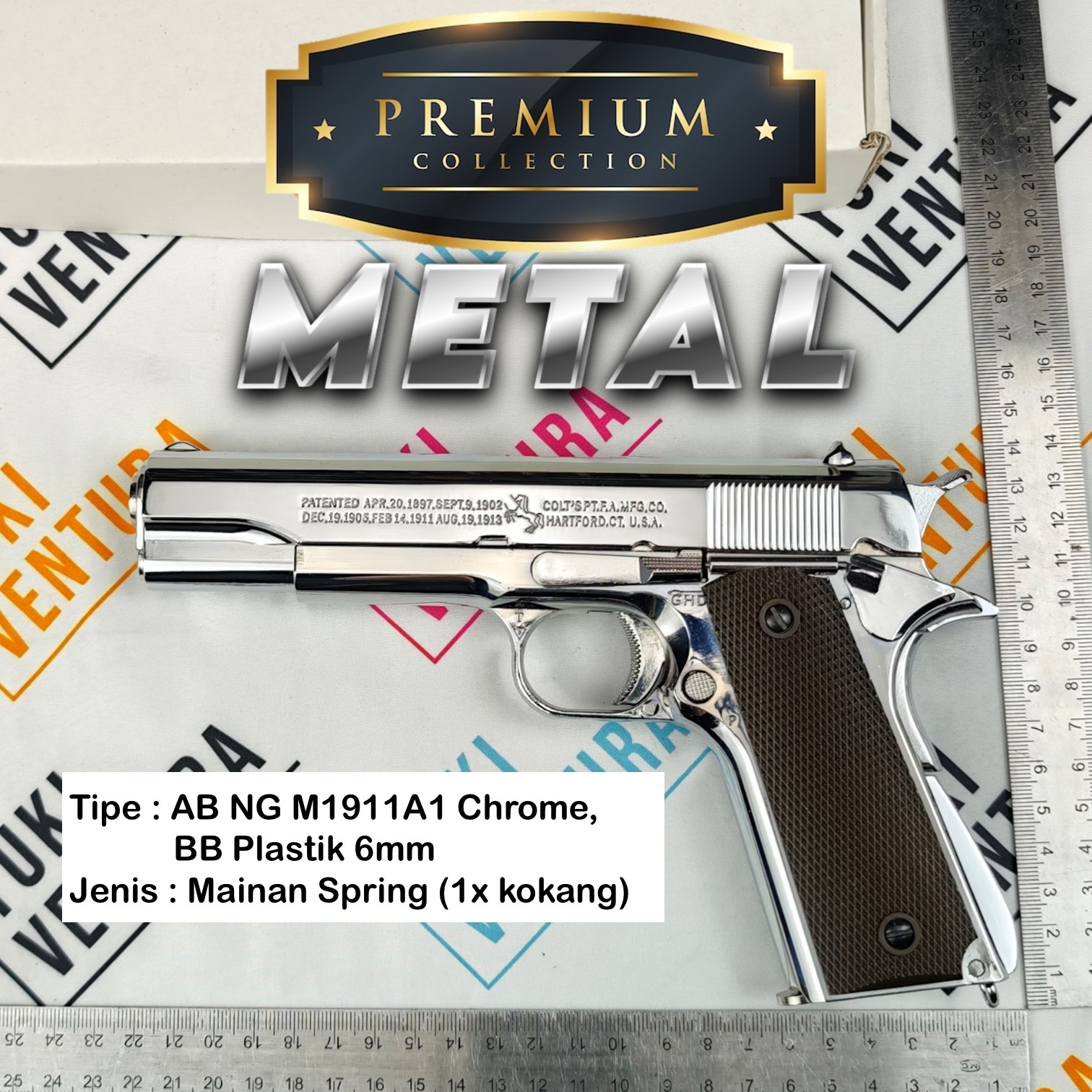 (LIMITED) ABNGA1-SC, AB NG M1911A1 Silver CHROME METAL PREMIUM New Batch 2026