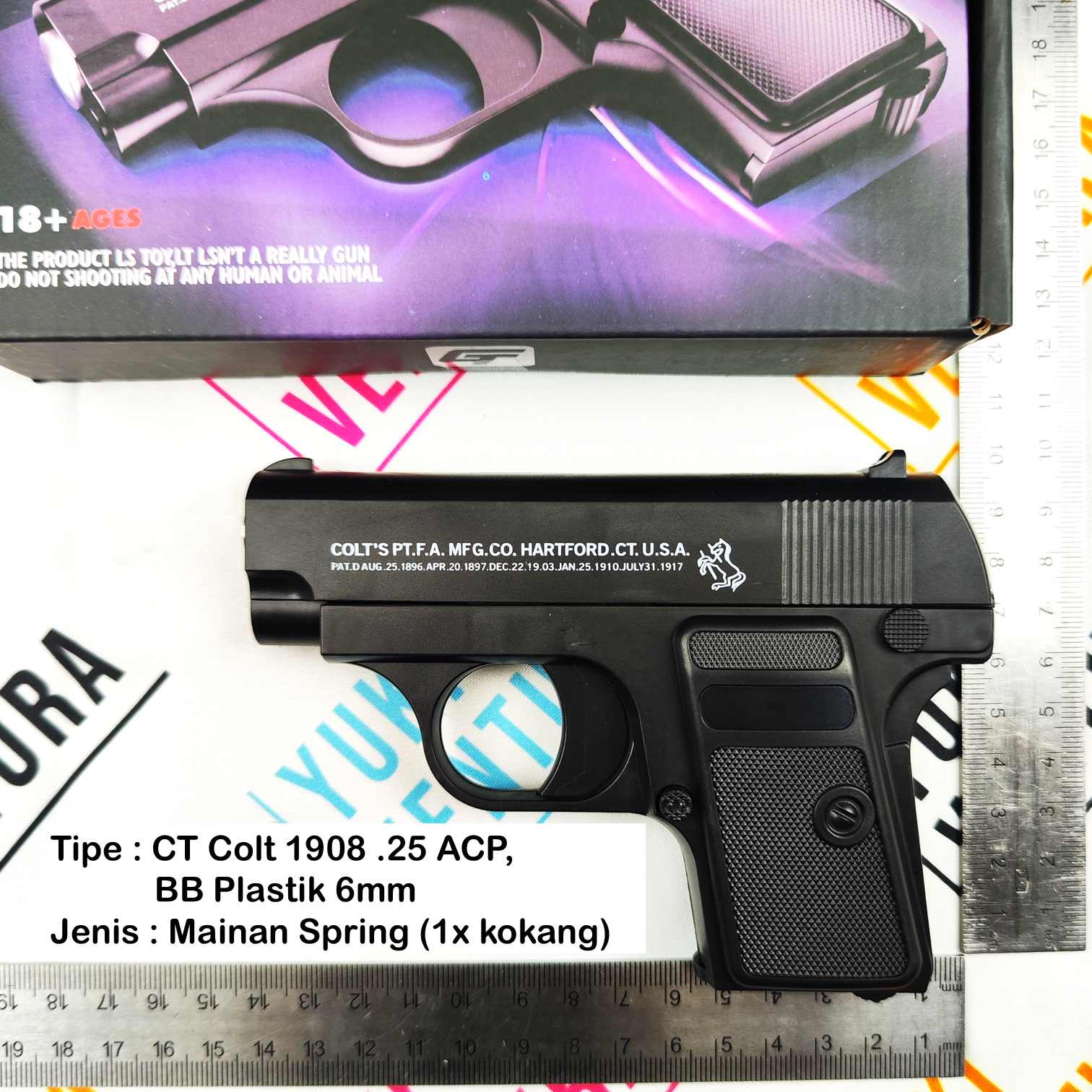 CT1908-B , Cool Toys CT Colt 1908 .25 ACP New Batch 2025