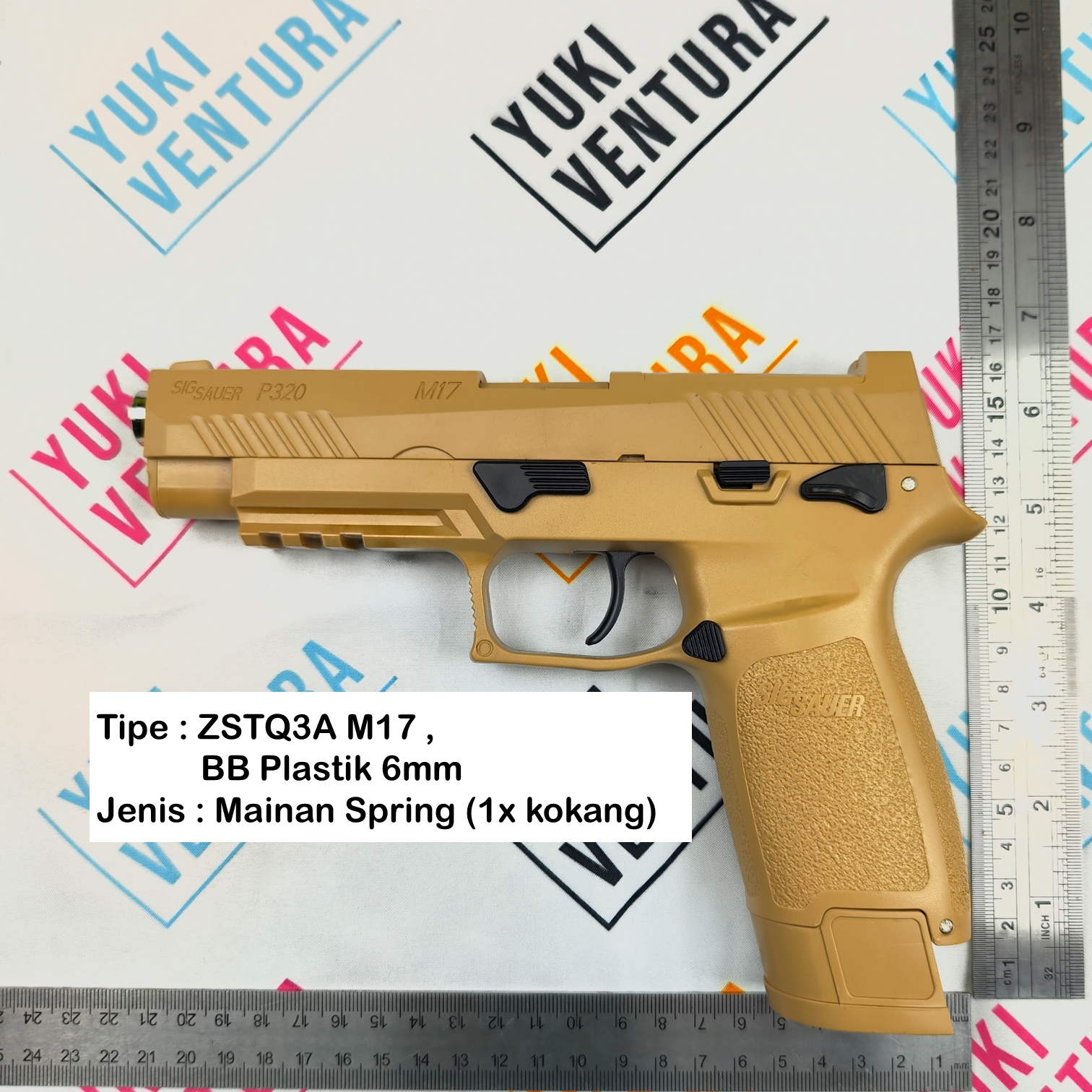 ZSTQ3AM17 ,  ZHENGSANGTAI Q3 M17 TAN Cokelat Gurun + SBAL PL SIG P320 M17 New Batch 2025