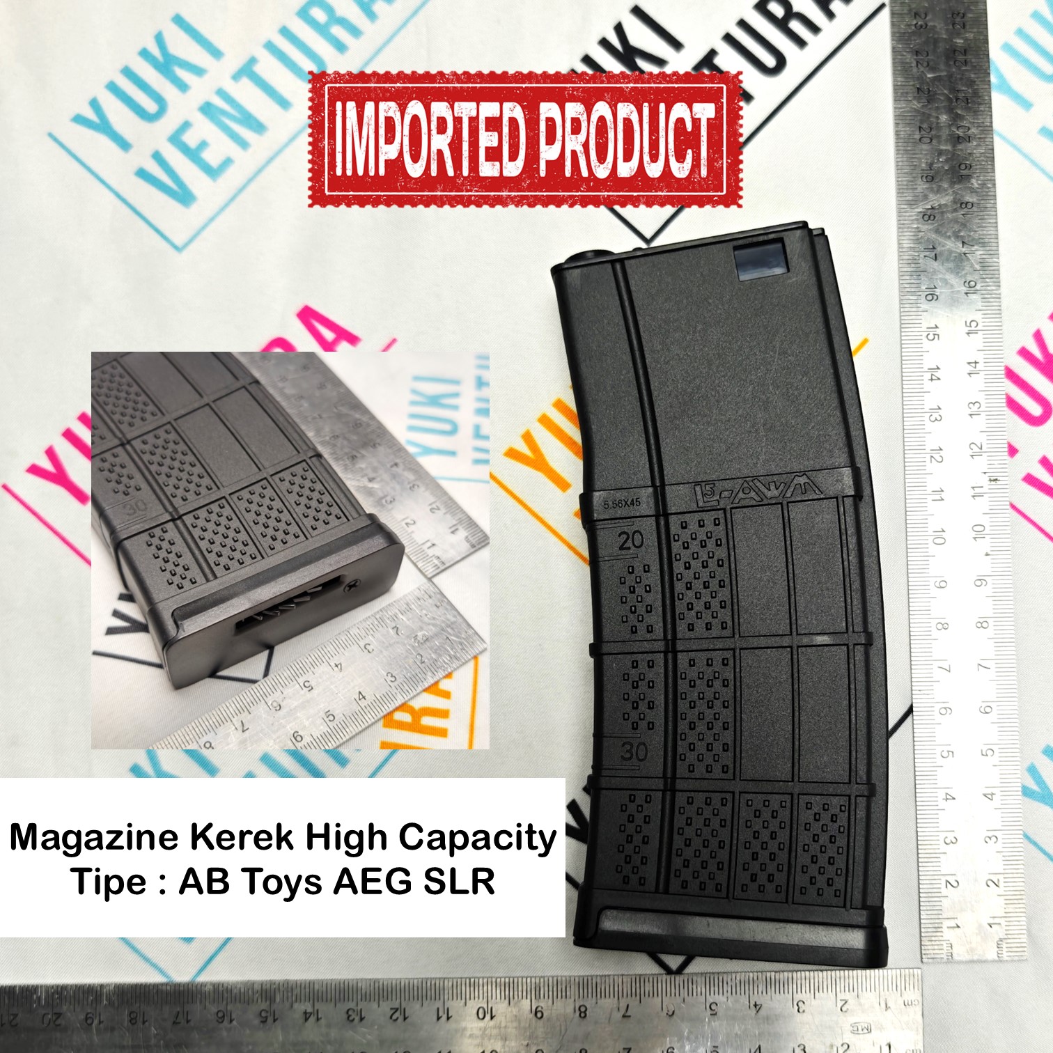 Magazine Kerek High Capacity AB AEG M4 SLR 12 Inch ORIGINAL AEG 6mm PABRIKAN
