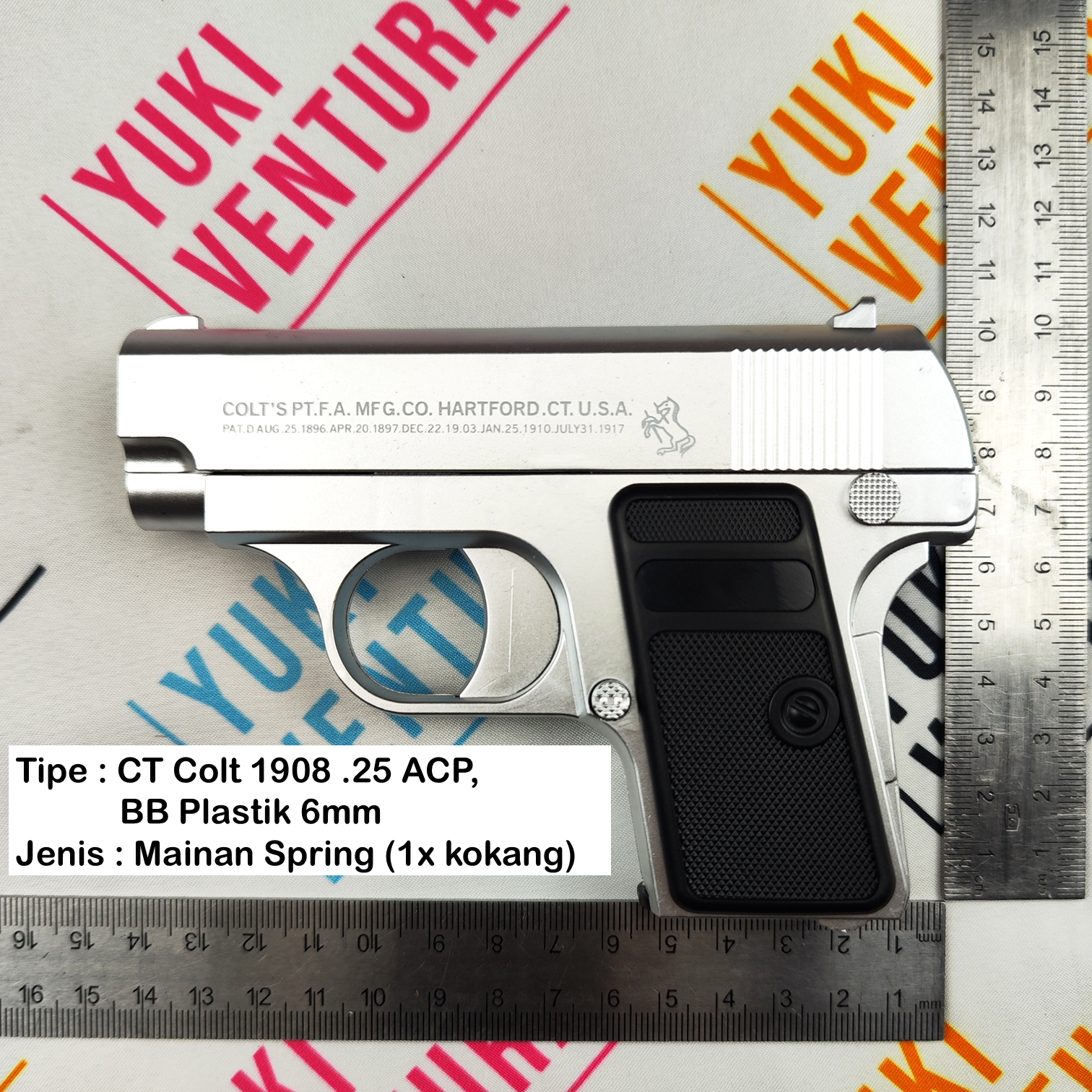 CT1908-S , Cool Toys CT Colt 1908 .25 ACP SILVER New Batch 2025