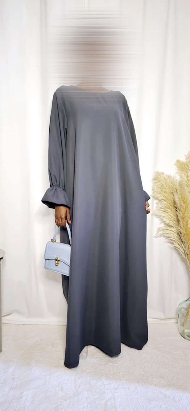 Abaya Tulipe grise