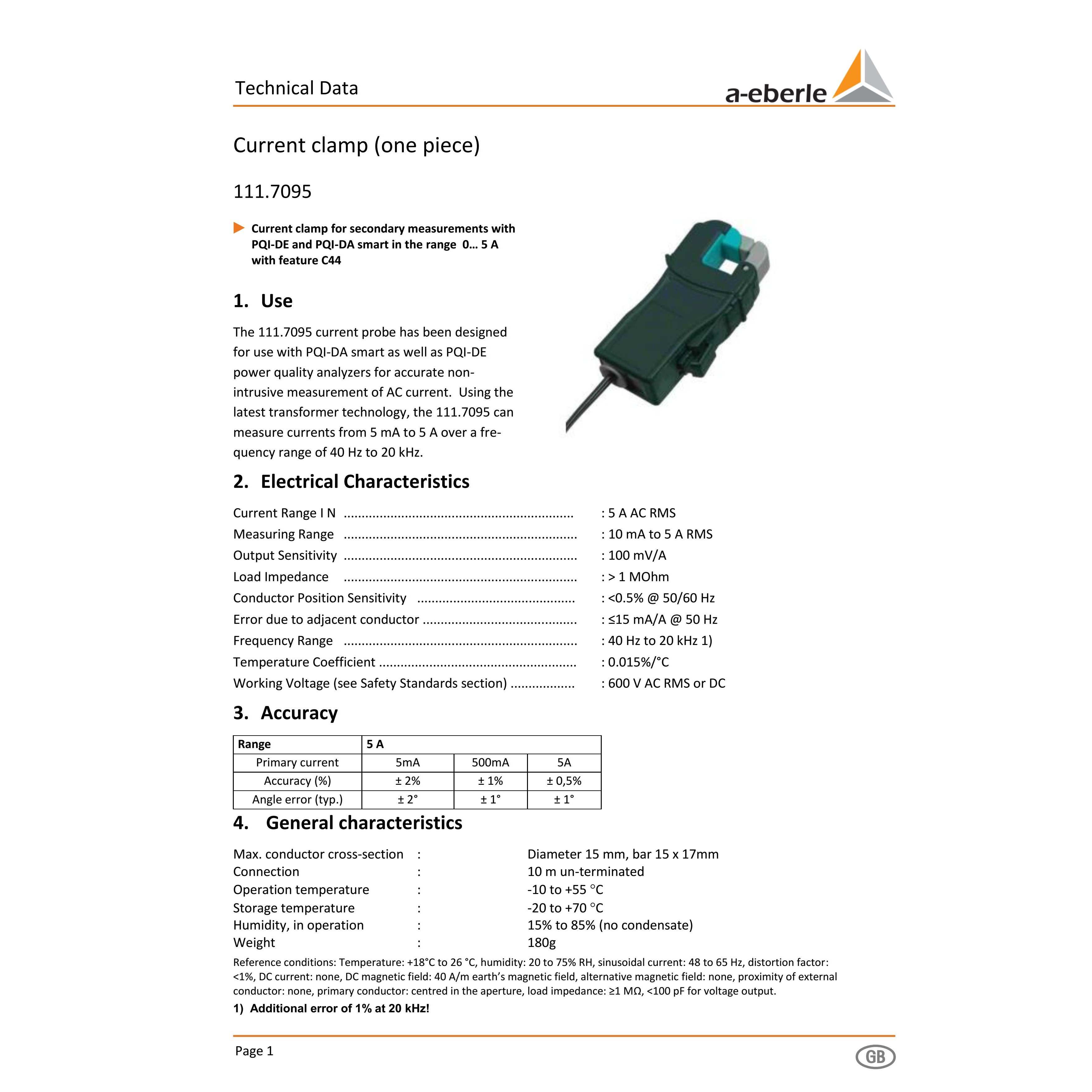 Srovės matavimo replės antrinėms grandinėms