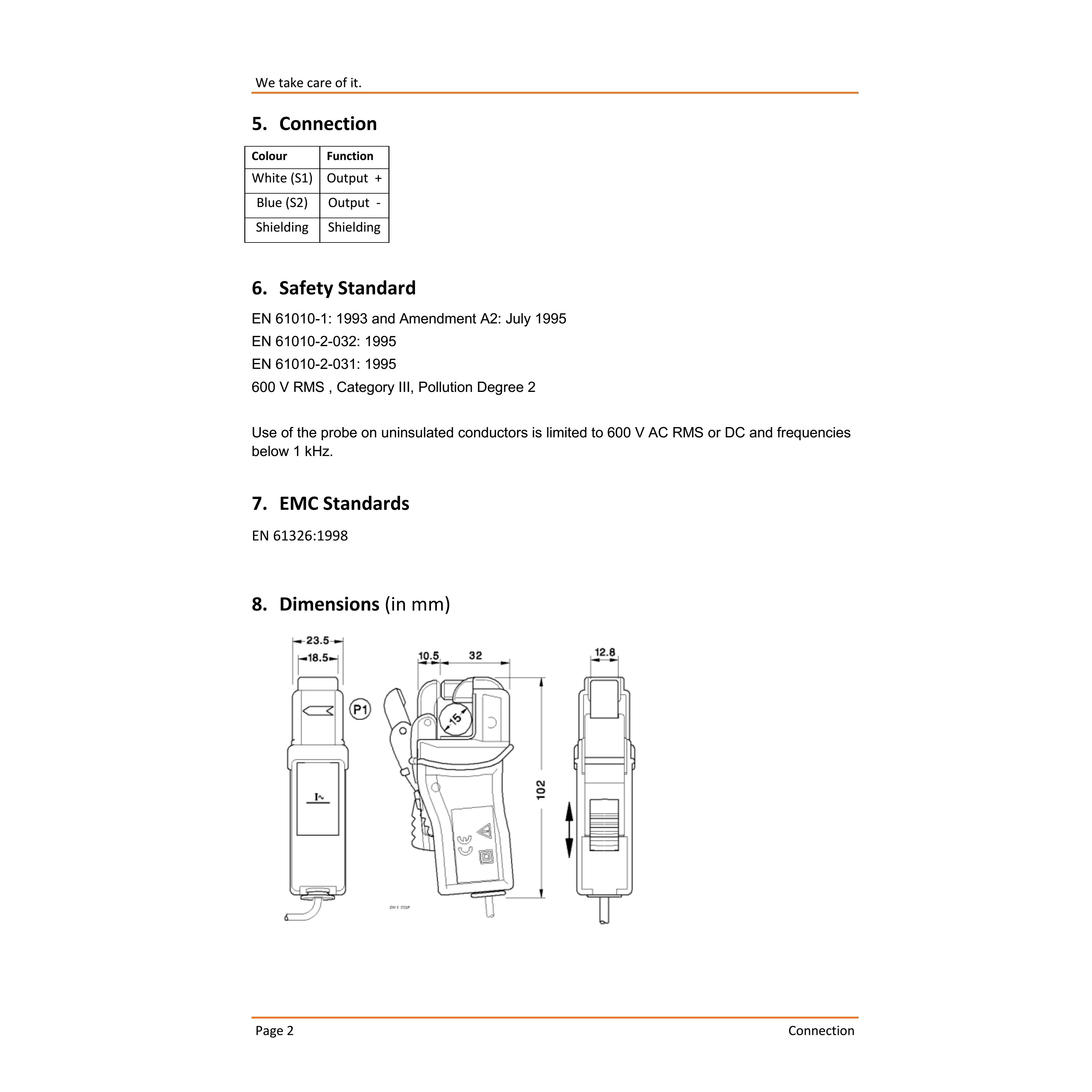 Srovės matavimo replės antrinėms grandinėms