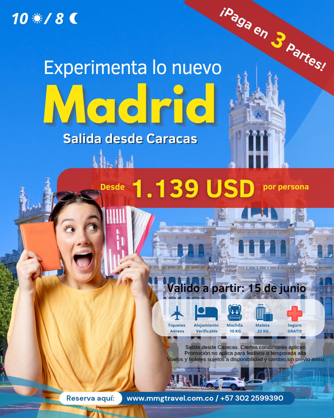 Viaje a Madrid desde Caracas