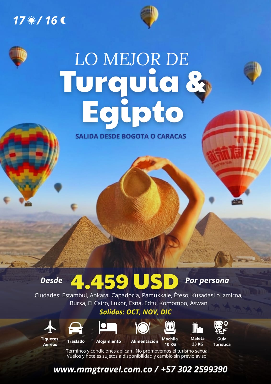 Turquía y Egipto desde Caracas o Bogota