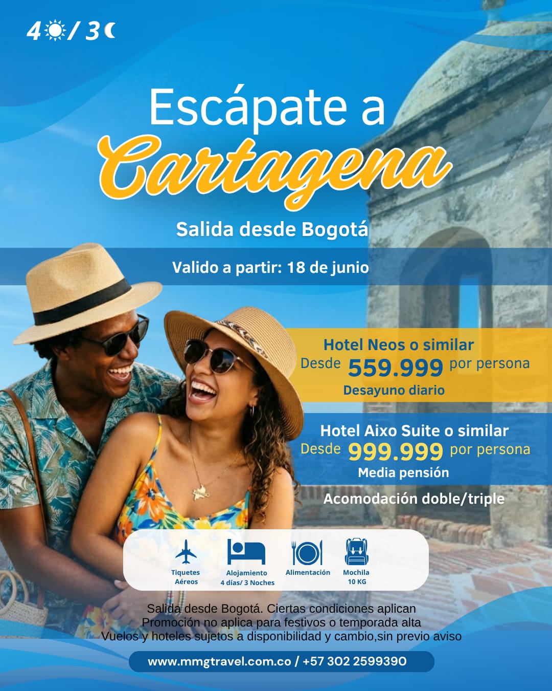 Viaje a Cartagena desde Bogotá