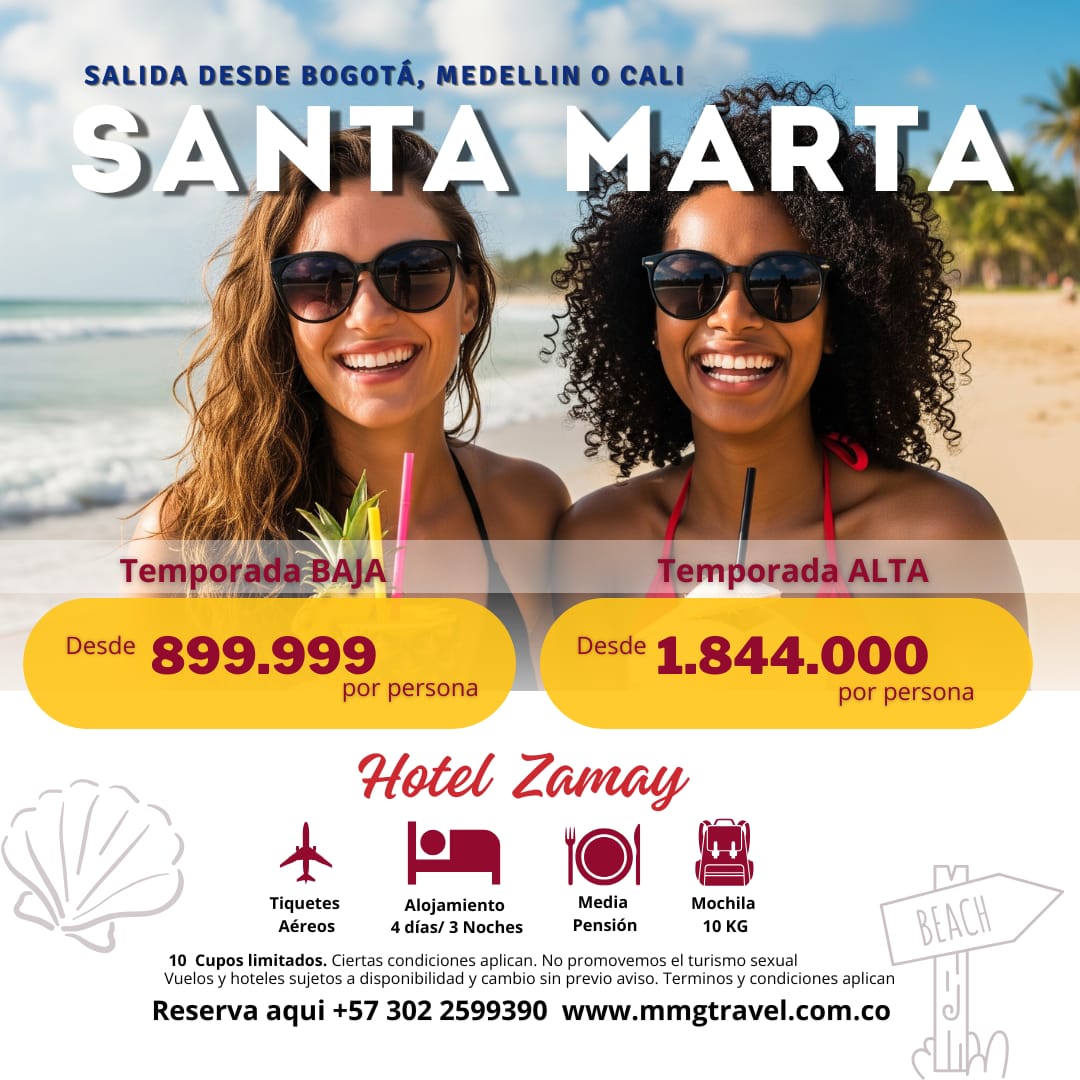 Paquete turístico a Santa Marta