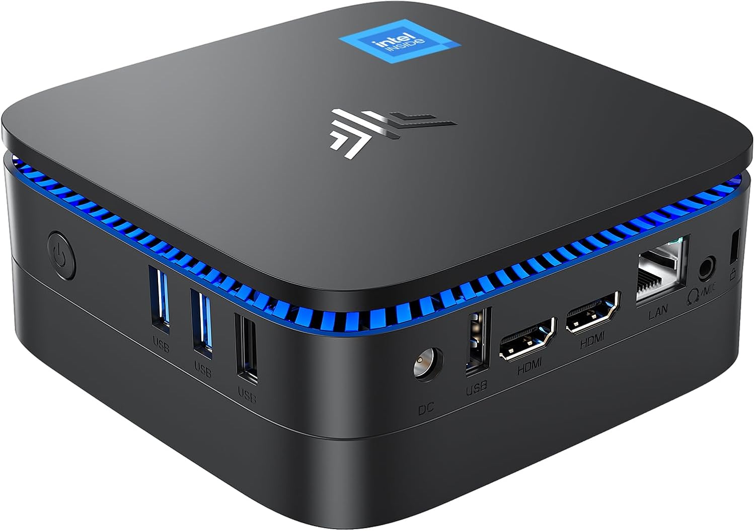 KAMRUI AK1PLUS Mini PC, processeur N97 de 12e génération (jusqu'à 3,60 GHz) Mini ordinateur de bureau avec 16 Go de RAM DDR4 512 Go SSD, mini PC compatible 4K UHD/WiFi 6/BT5.2/Dual HDMI LAN