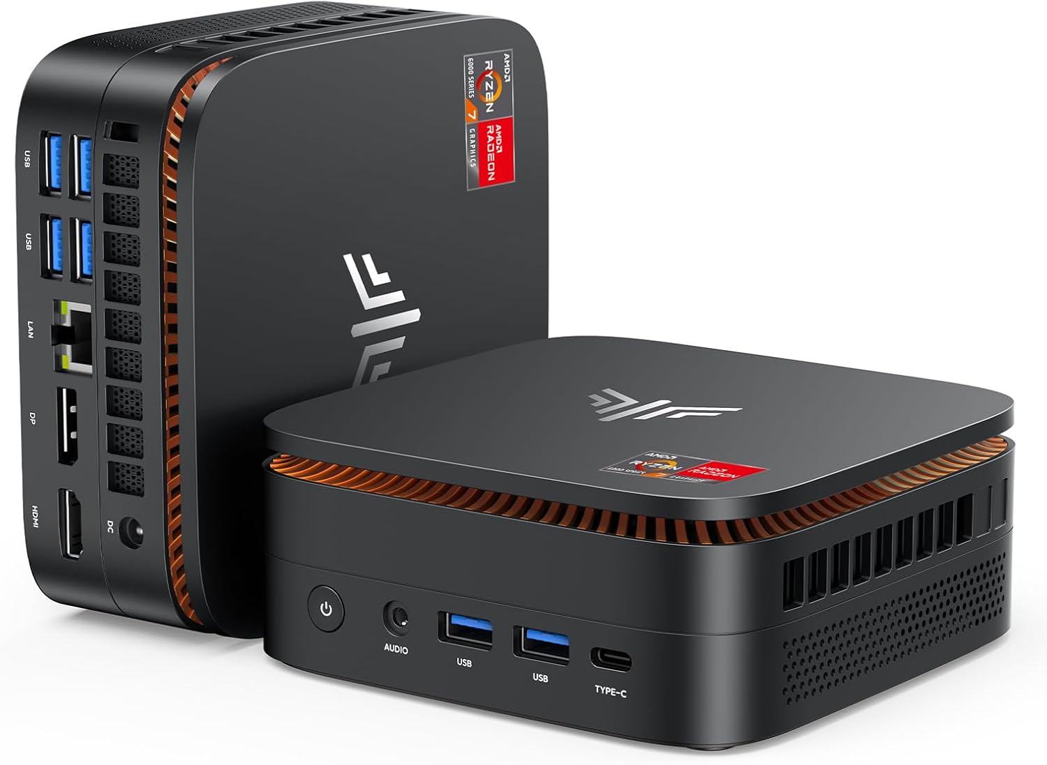KAMRUI H1 Mini PC W-11 Pro, processeur AMD Ryzen 7 6800H (jusqu'à 4,7 GHz), mini ordinateurs de bureau, micro ordinateur compatible 4K UHD pour serveur domestique