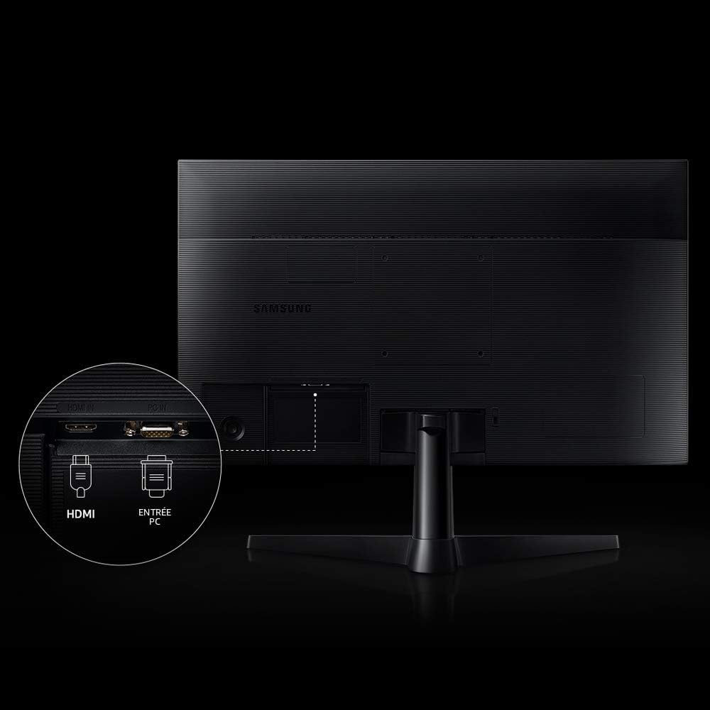 SAMSUNG Écran d'ordinateur T350 Series  FHD 1080p, 75 Hz, panneau IPS, HDMI, VGA (D-Sub), sans bordure 3 côtés, FreeSync