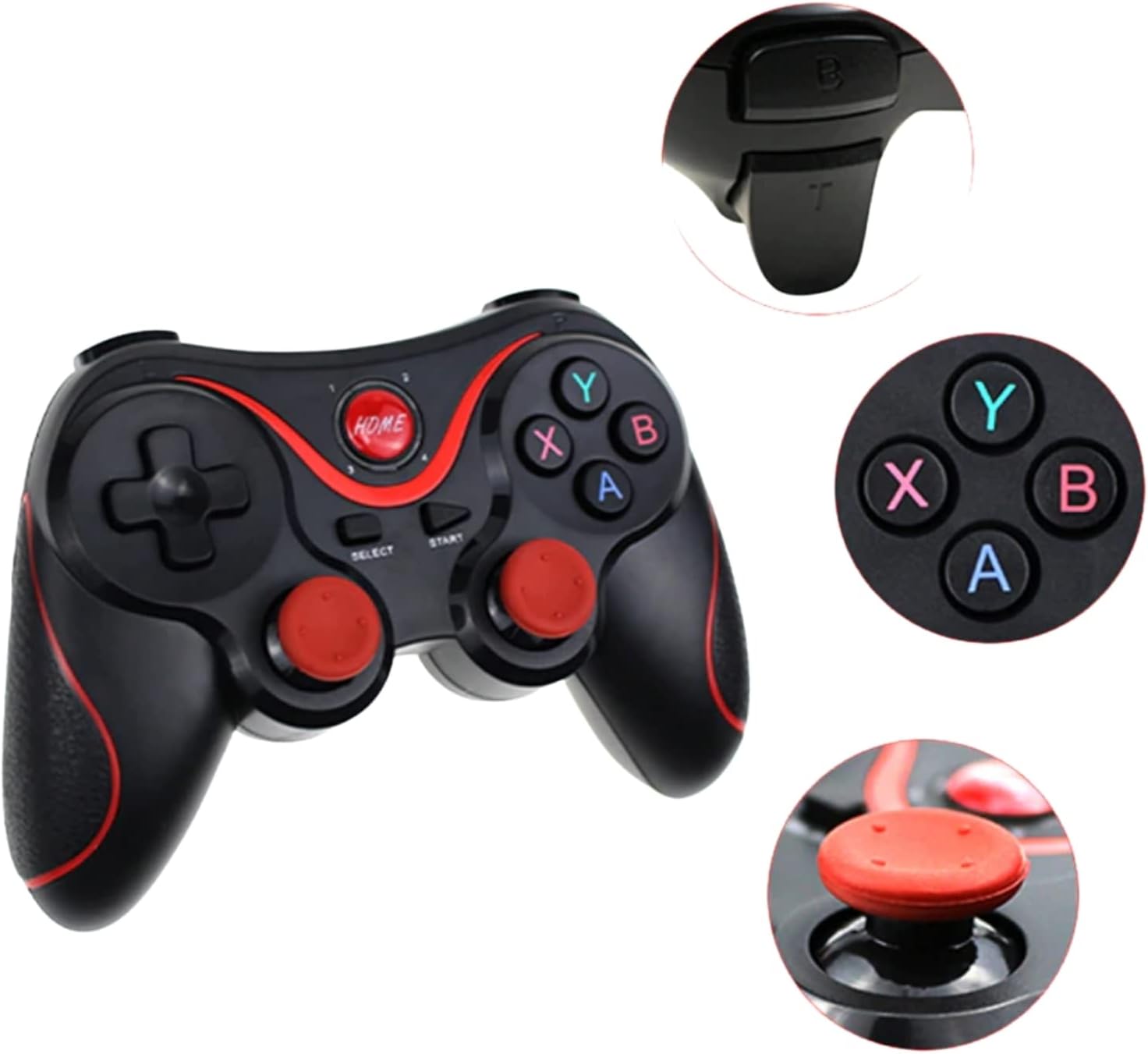 Manette de jeu Bluetooth, manette de jeu Bluetooth Android, manette de jeu sans fil, compatible avec PC, ordinateur portable, smartphone, tablette, TV, box TV avec plate-forme Android 3.2 ou supérieure