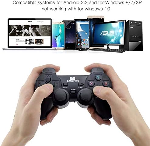 Manette de jeu sans fil USB pour Android/Windows 7/8/XP, 2 joysticks à distance pour appareil Android, manette de jeu rechargeable avec double vibration pour smartphone