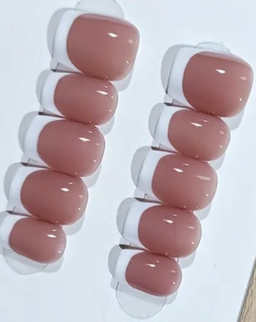 French Manicure Press-On Nails