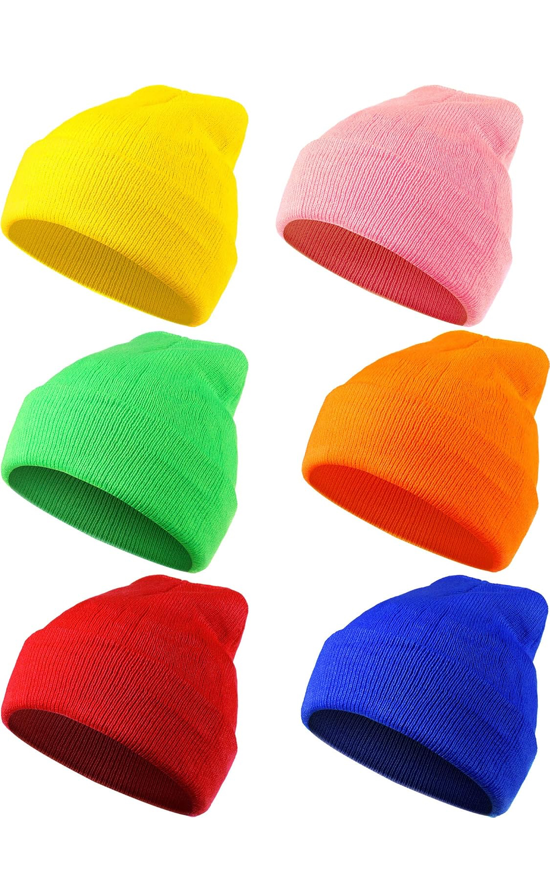 Multi-Colorful Knit Beanie Hats
