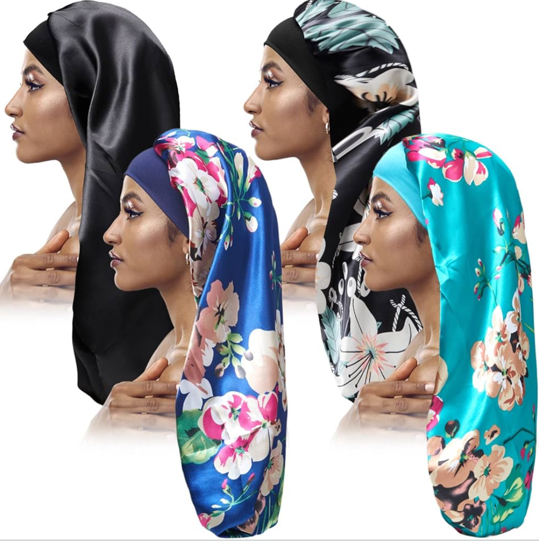 Long Satin Hair Bonnets