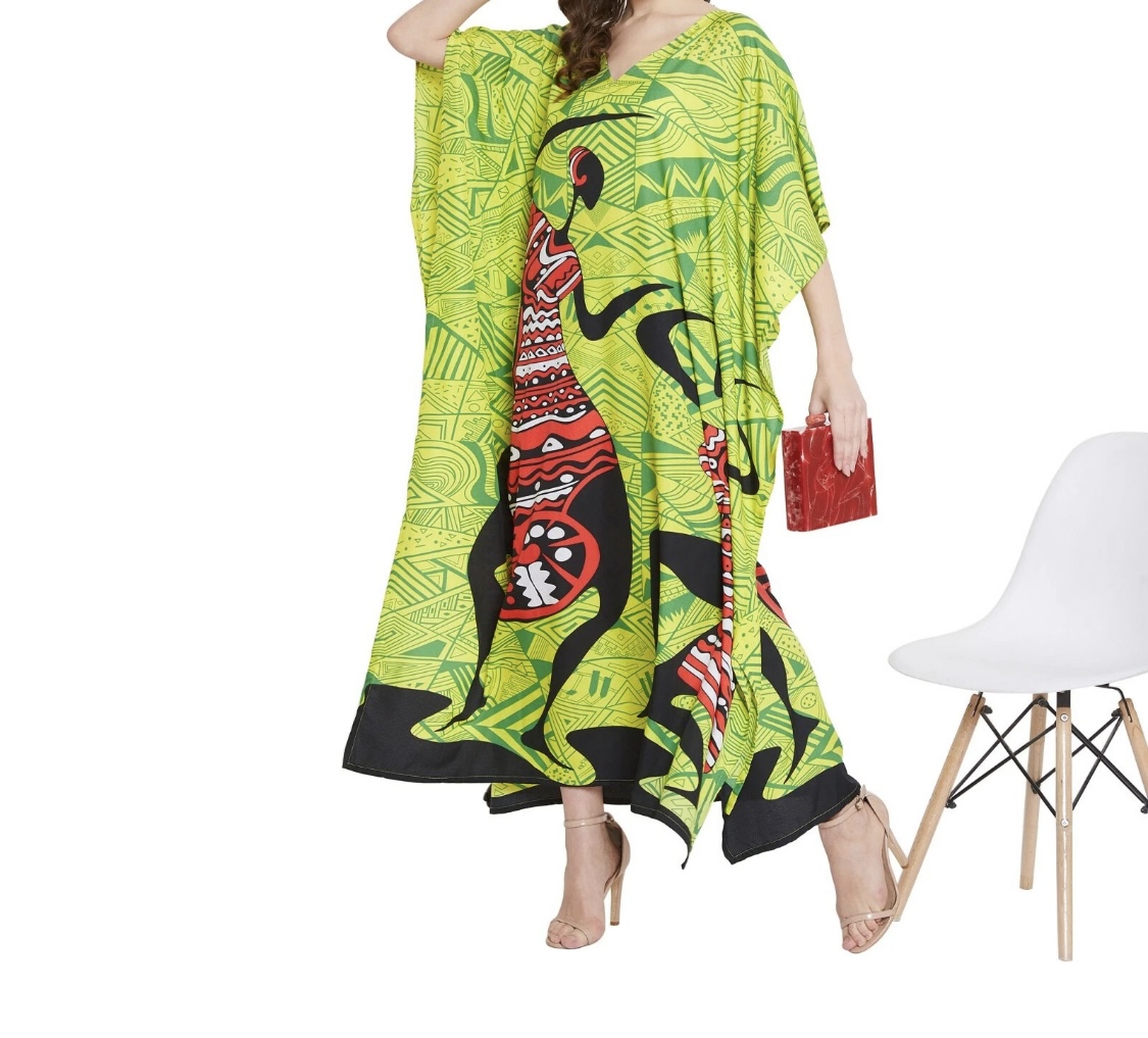 African Print Kaftan Dress