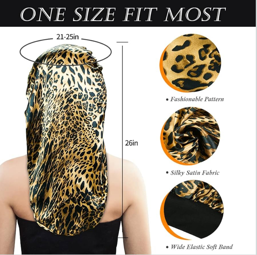 Long Satin Hair Bonnets