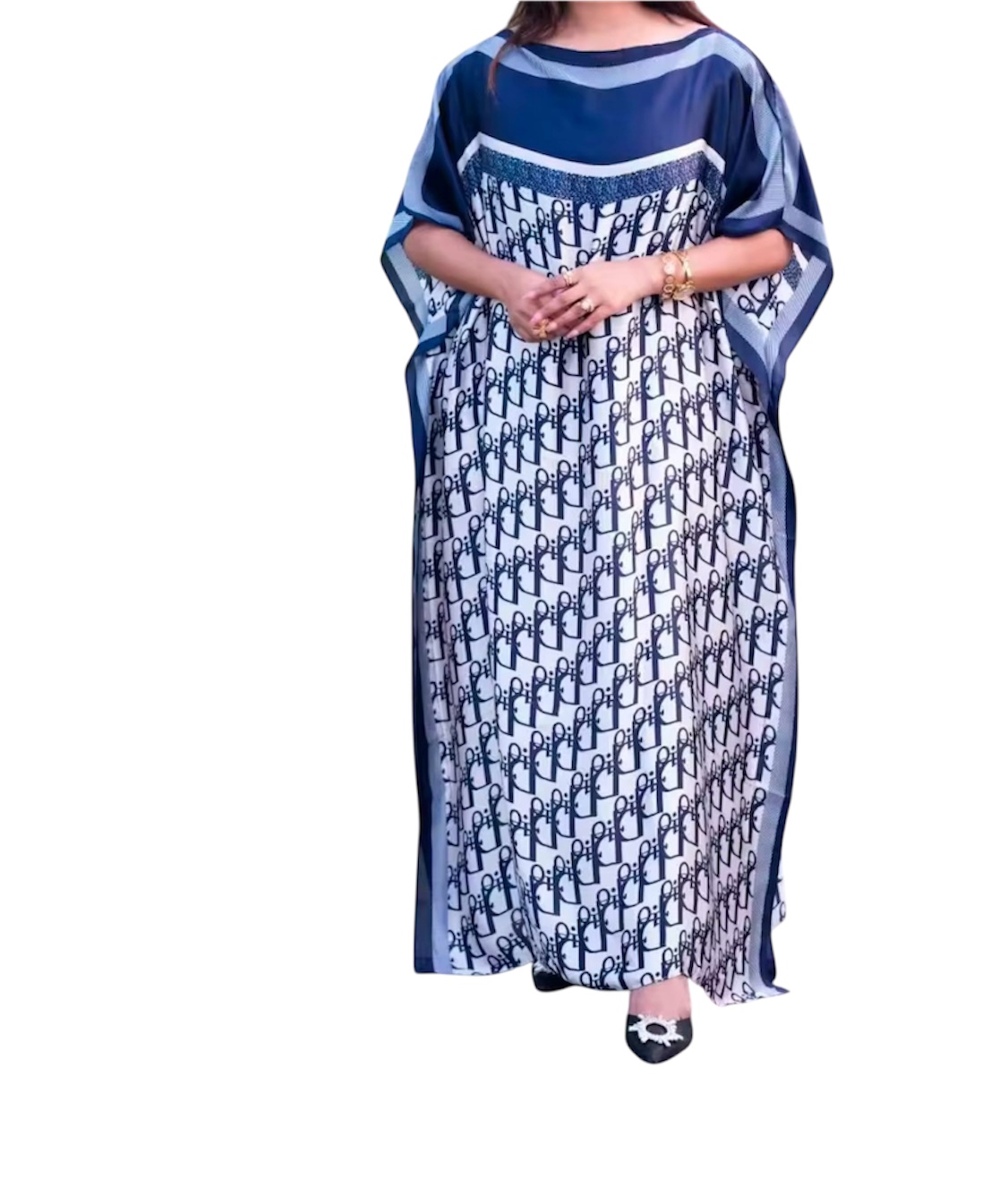 Elegant Printed Kaftan Dress