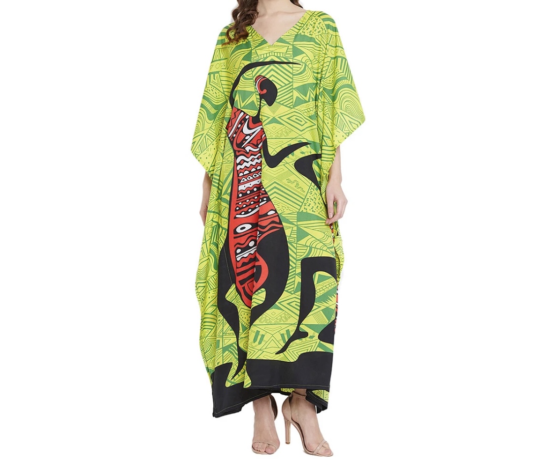 African Print Kaftan Dress