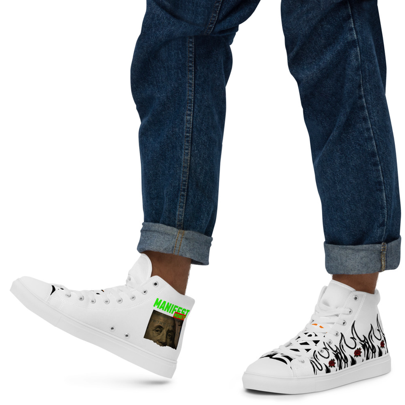 Manifest money Unisex high top canvas shoes