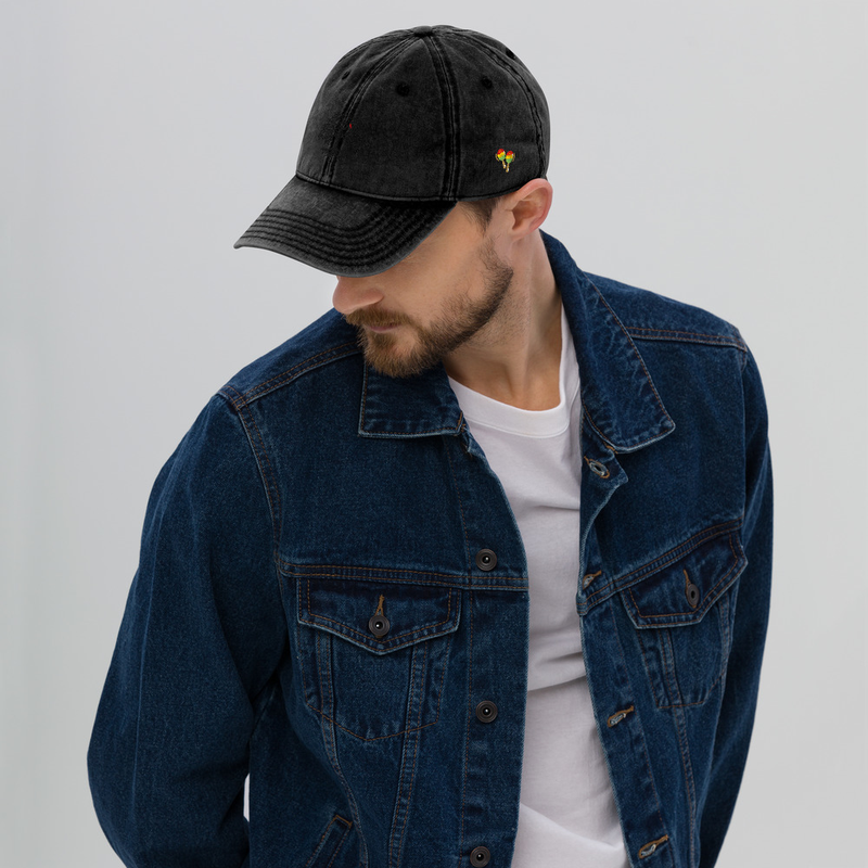 world peace image43 Vintage Cotton Twill Cap