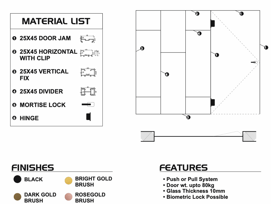 4525 Slim Profile With Hinges