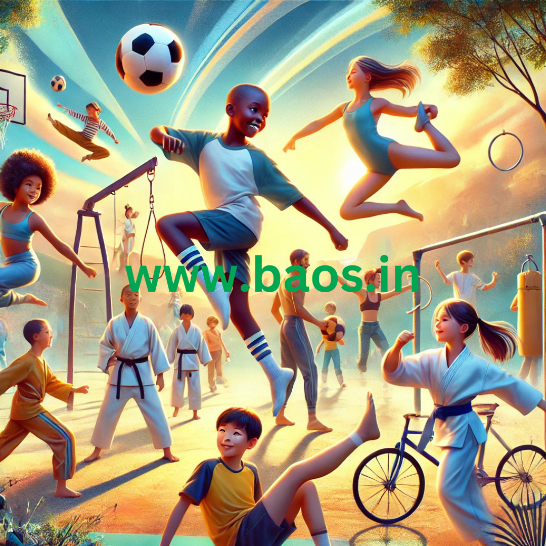 Children Fitness Activities in a Playground