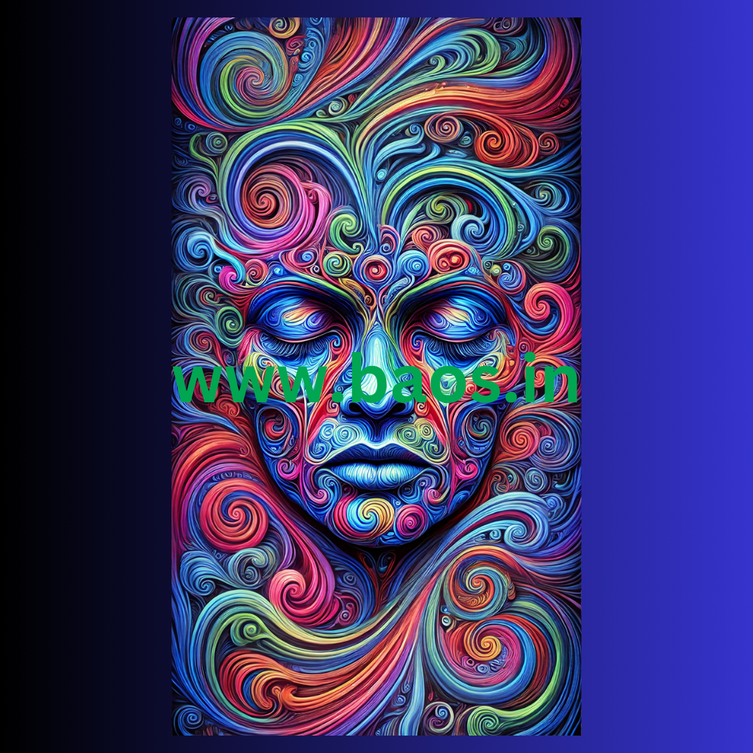 Vibrant Psychedelic Face