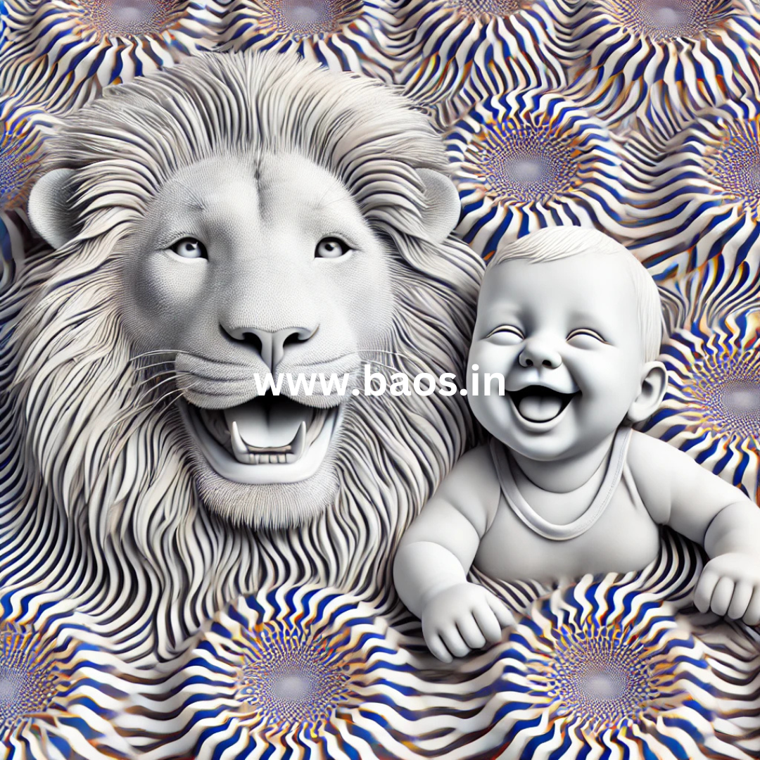 Lion and Baby Smiling Faces