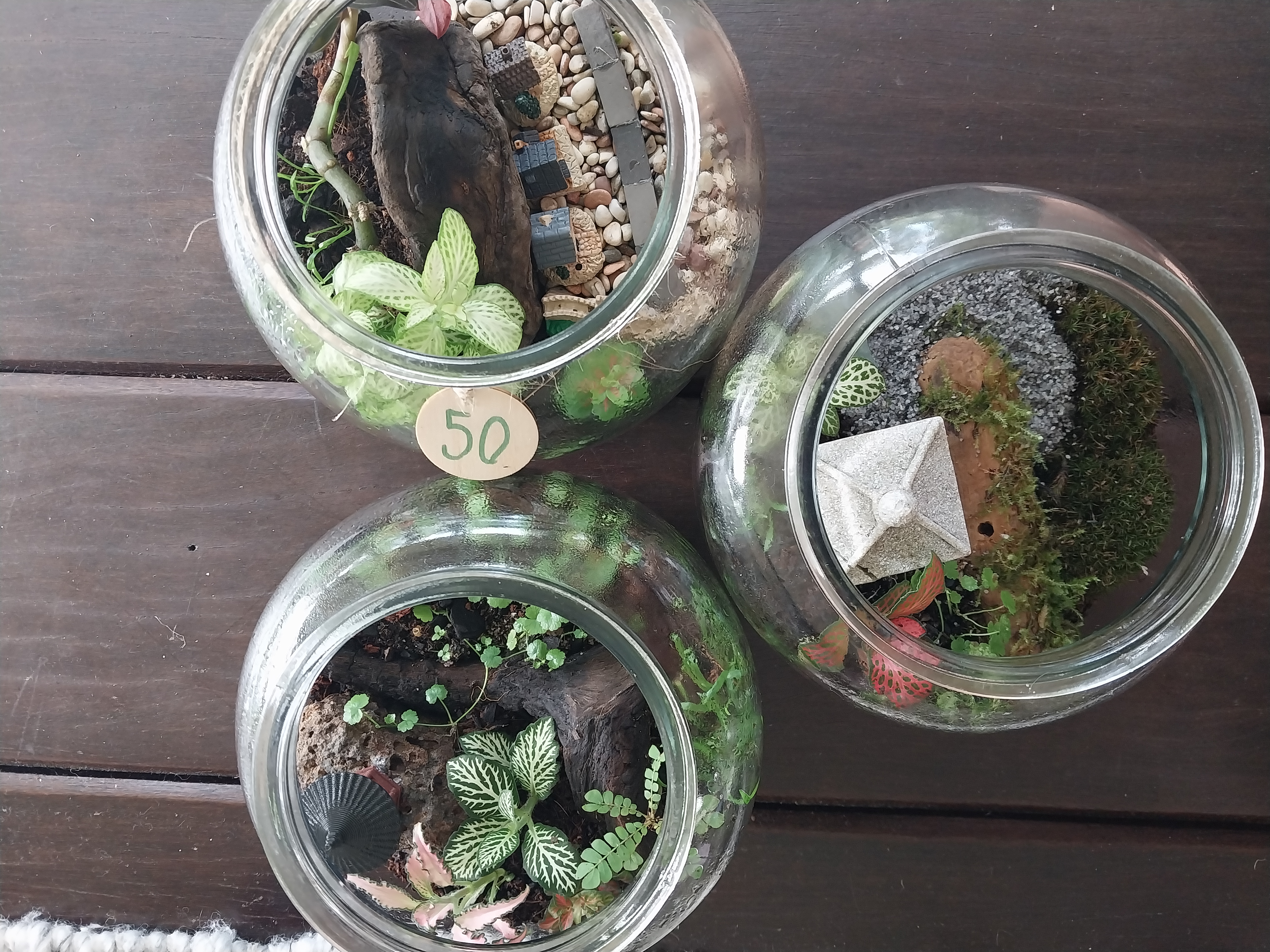Medium round glass bowls