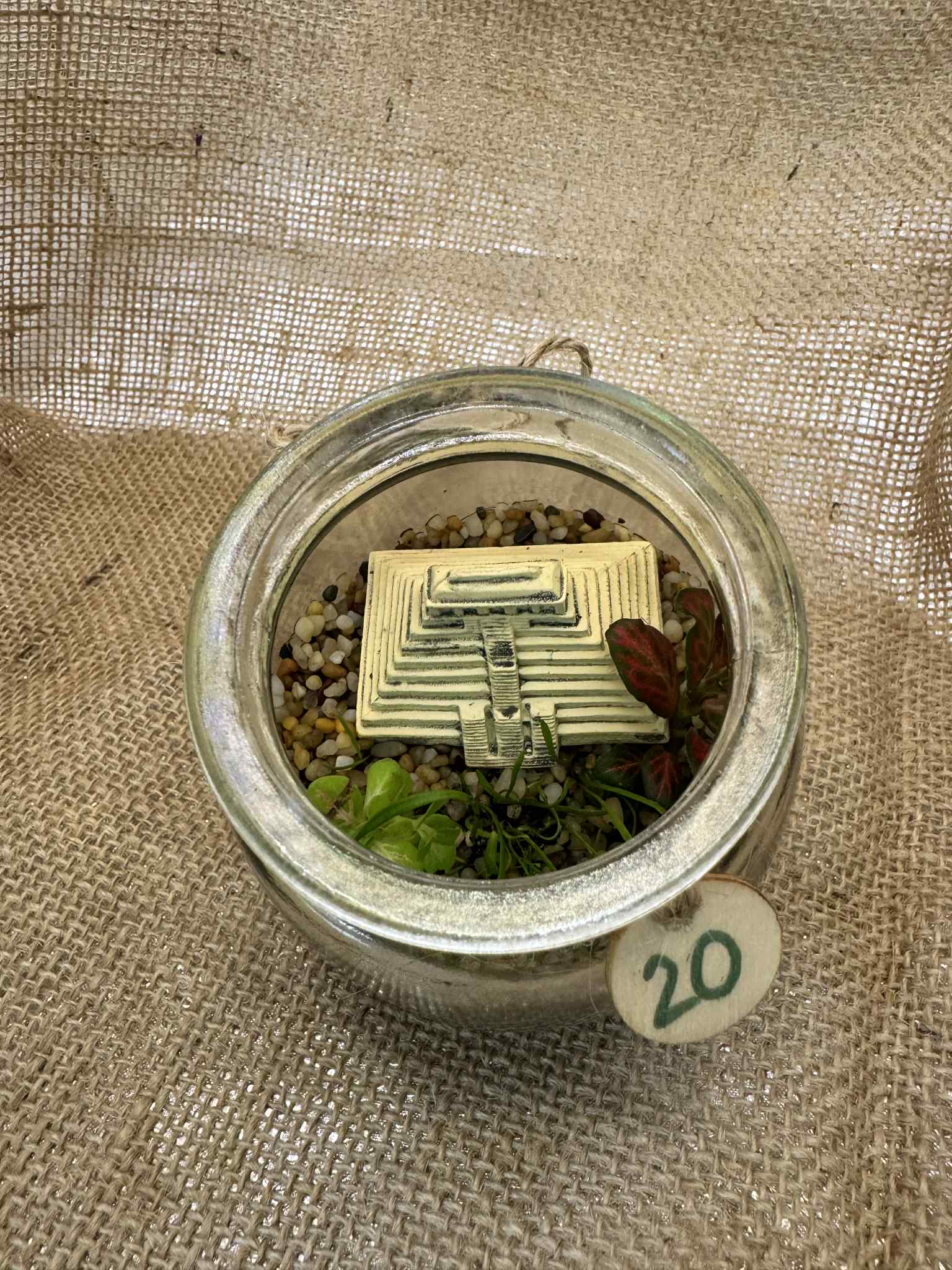 Mini round glass jar 