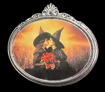 Witch Couple Sunset Brooch