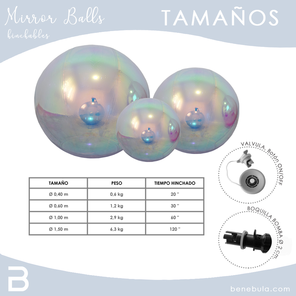 MIRROR BALL 0,6M IRIDISCENTE