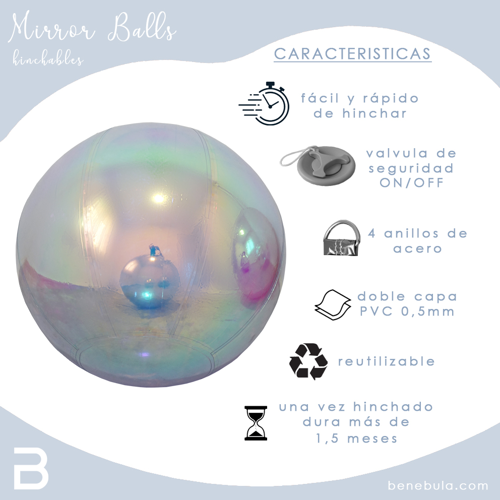 MIRROR BALL 0,6M IRIDISCENTE