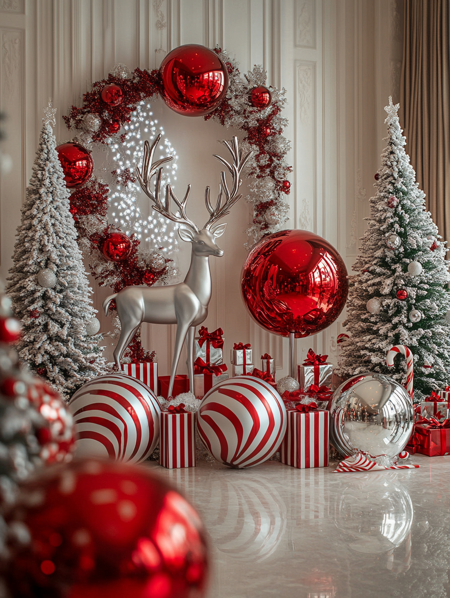 MIRROR BALL 0,6M ROJO