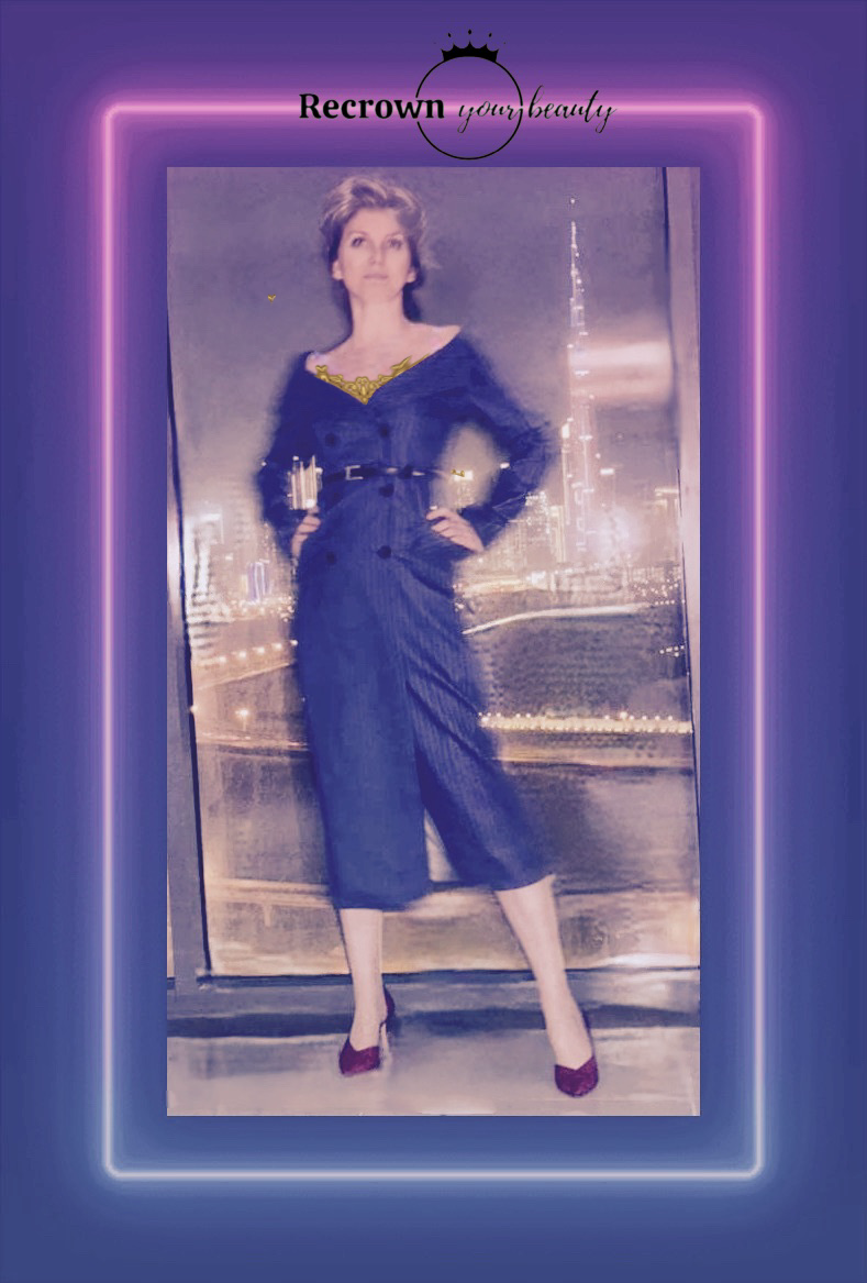 Elegant Pinstripe Coat Dress