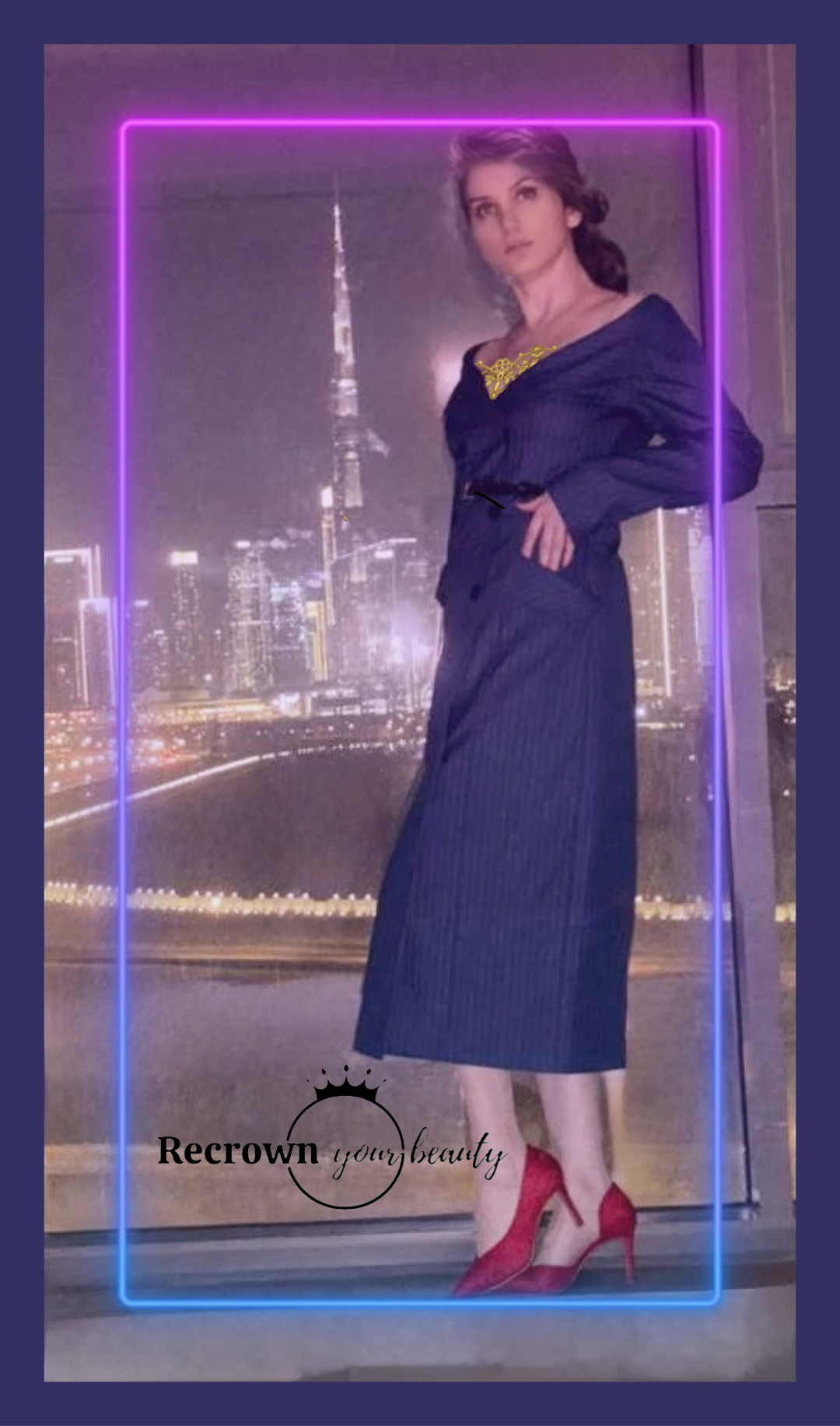 Elegant Pinstripe Coat Dress