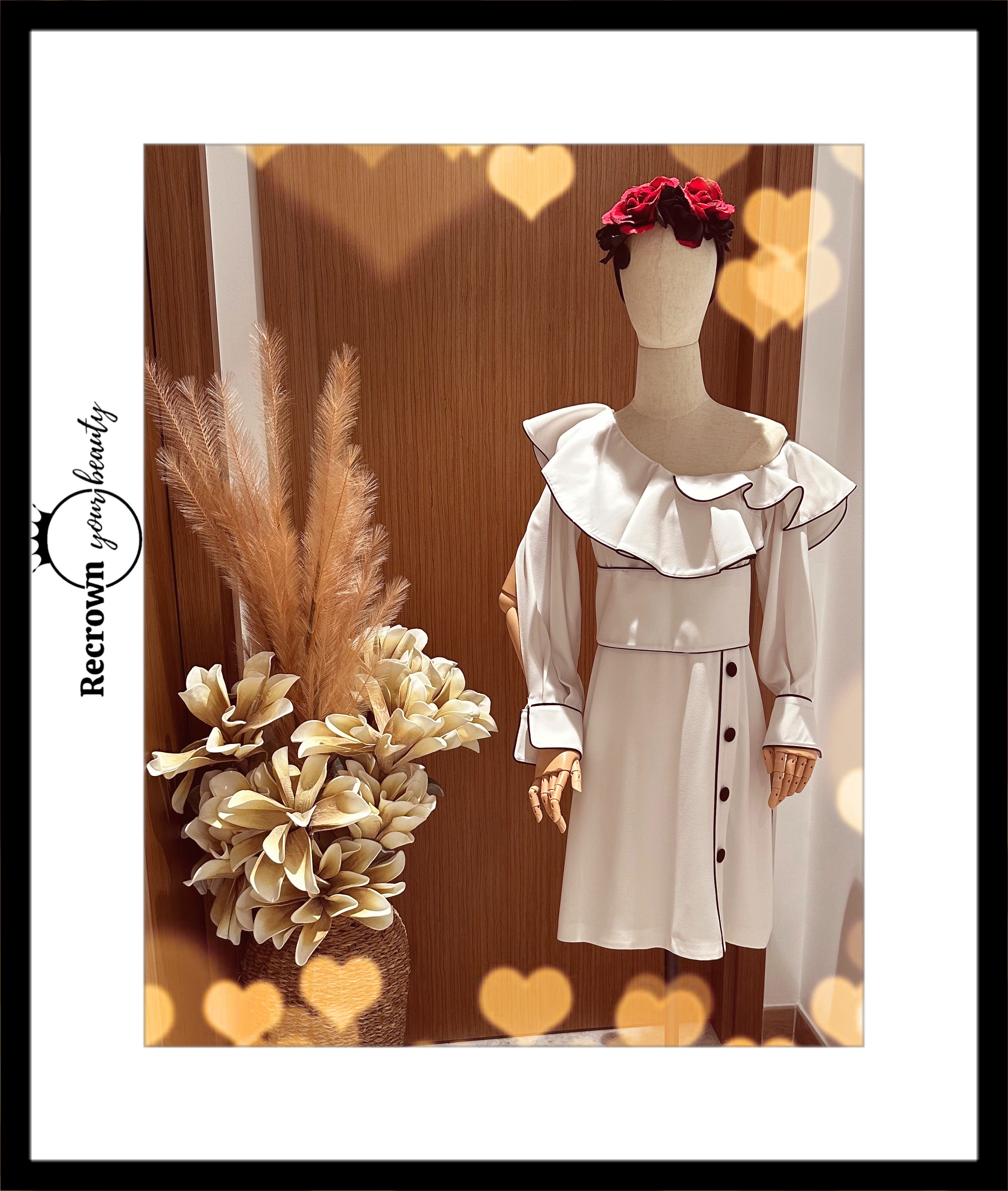 Elegant White Ruffle Dress