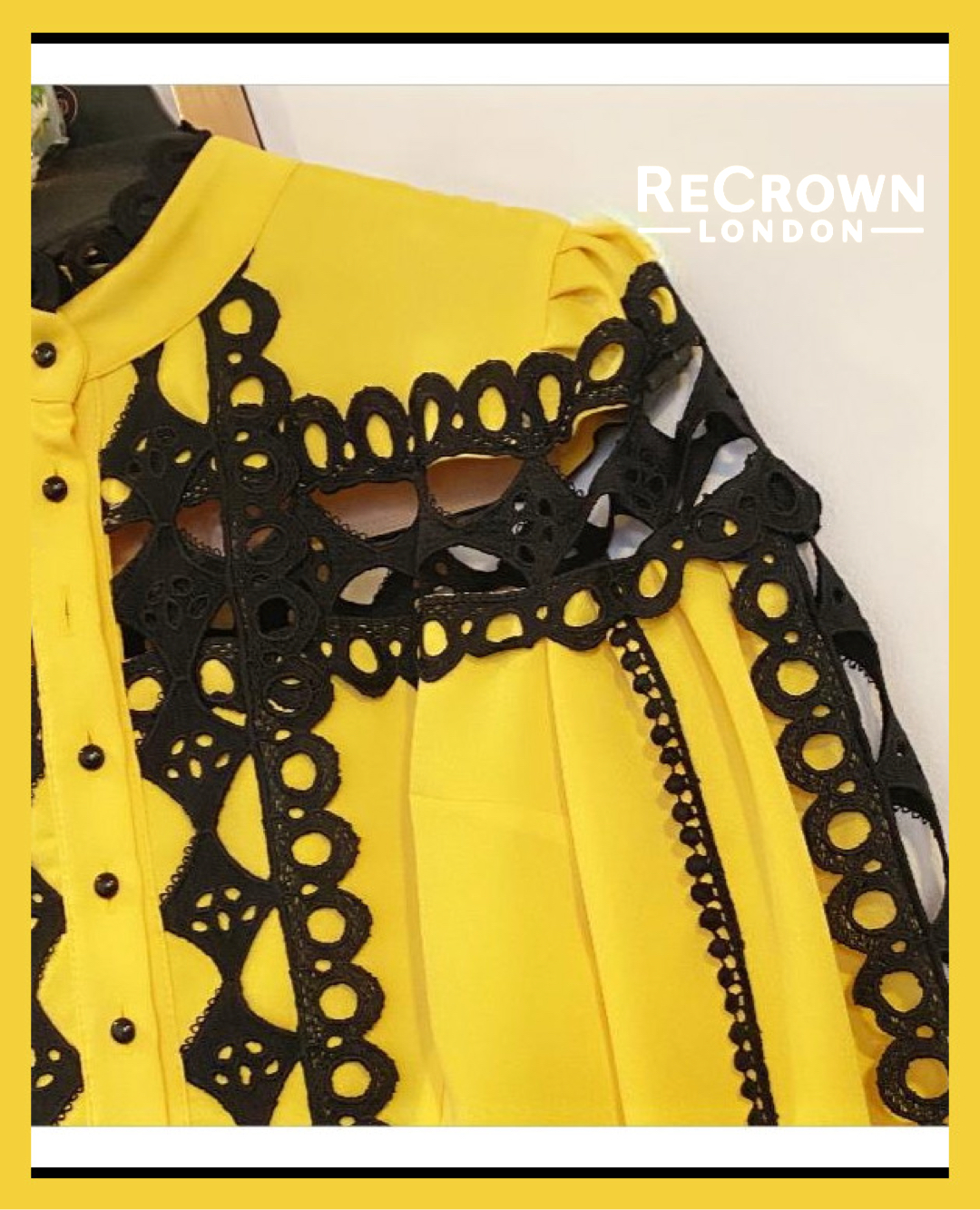 Yellow Two-Piece Lace-Trim Set